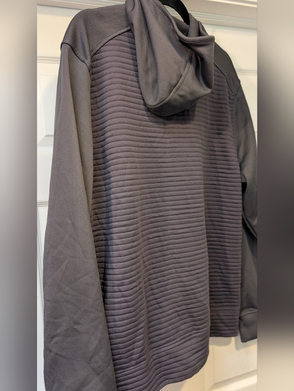 NEW! Gerry Men's Charcoal Slate Gray Full Zip Quilted Ribbed Hoodie Size XL NWT - Picture 14 of 15